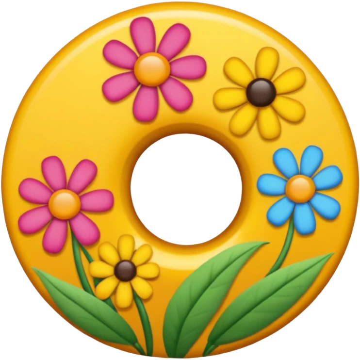círculo florido clique aqui emoji