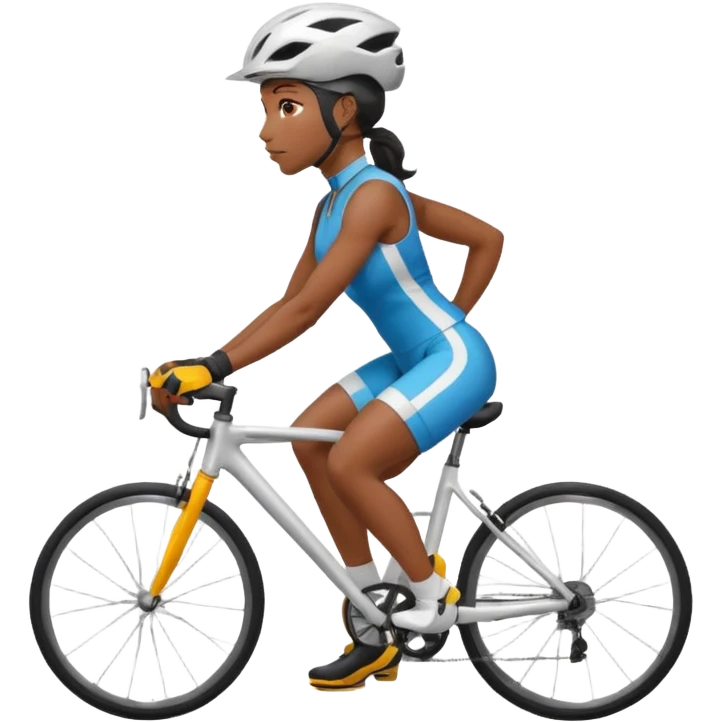 City Cyclist black woman emoji