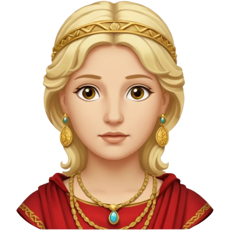 Ancient Roman woman with earrings and blonde hair emoji
