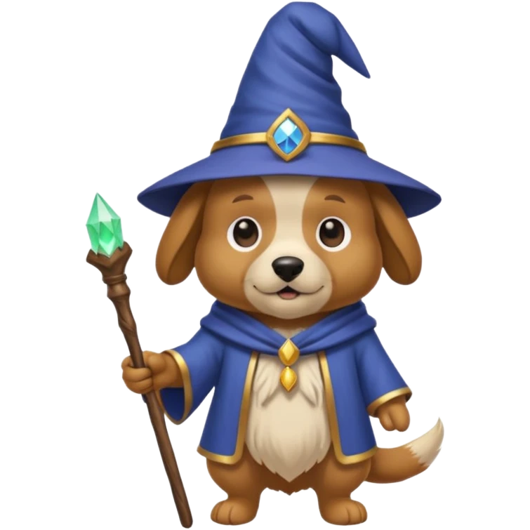 Dog wizard emoji