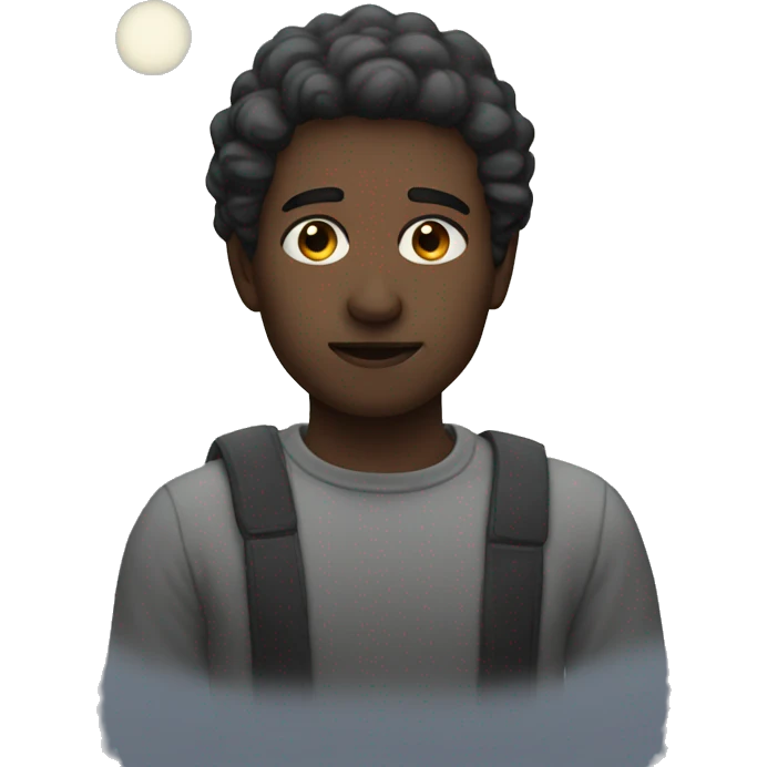 moonlit portrait of a lone male emoji