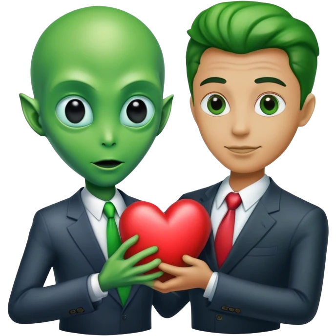 👽+💕+👨‍💼 emoji