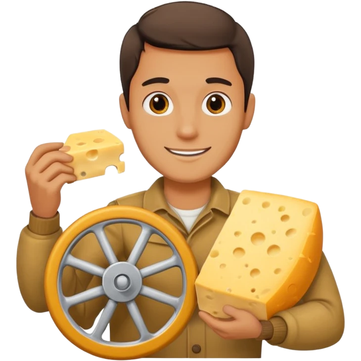 man holding cheese emoji