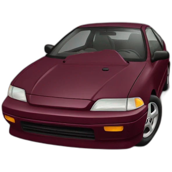 1995 Honda Civic Coupe burgundy  emoji
