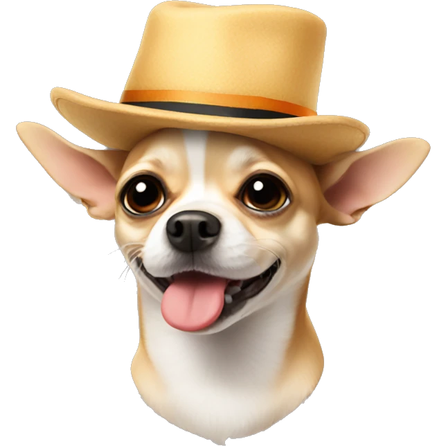 Chihuahua with hat emoji