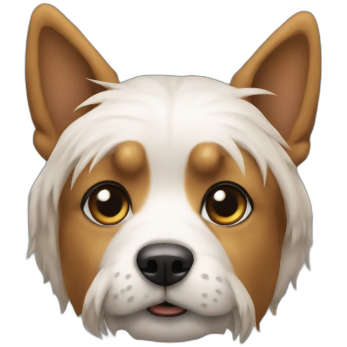Chate sur un chien emoji