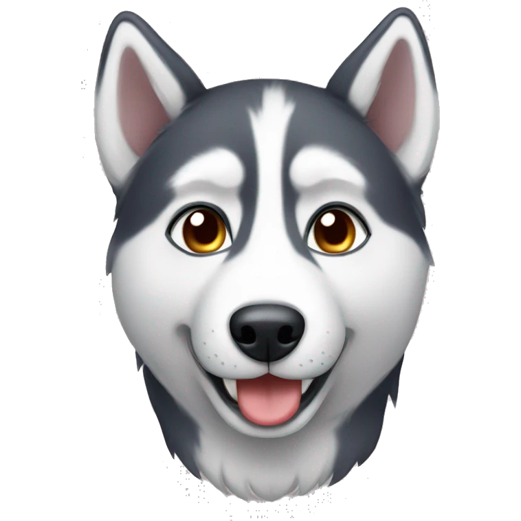 A cute husky emoji