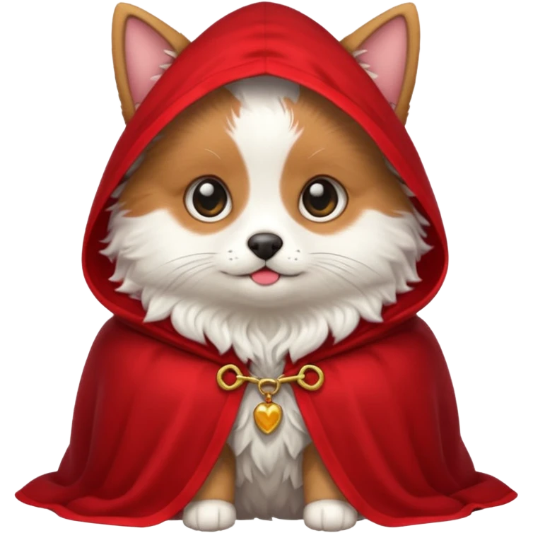 Pet in red cloak emoji