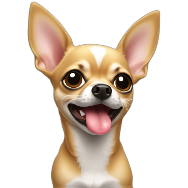 chihuahua with tongue outside emoji