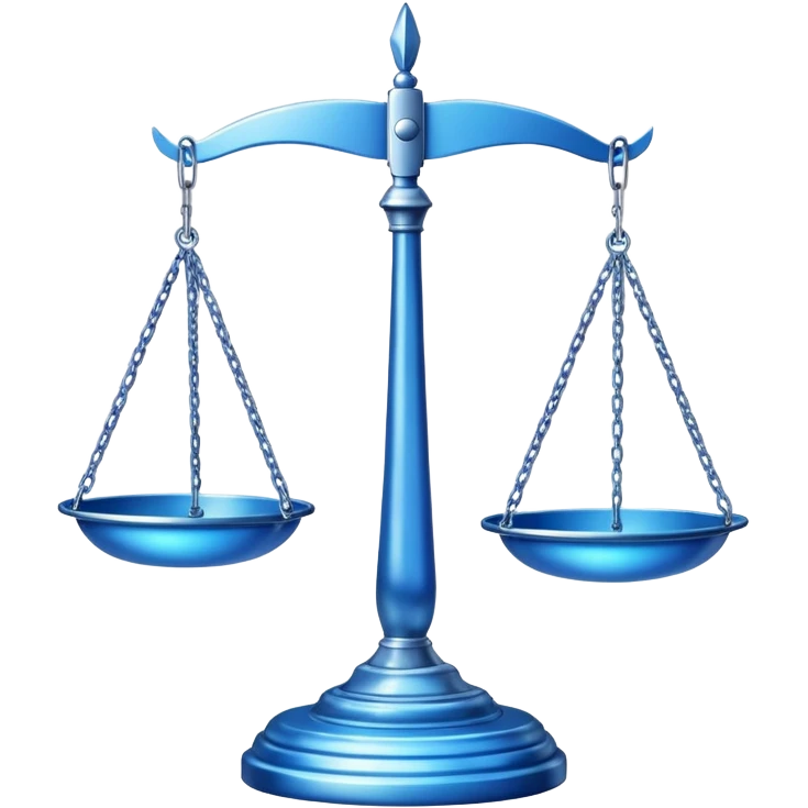 blue scales of justice emoji