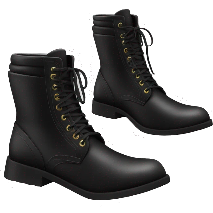 Bota com salto preta emoji