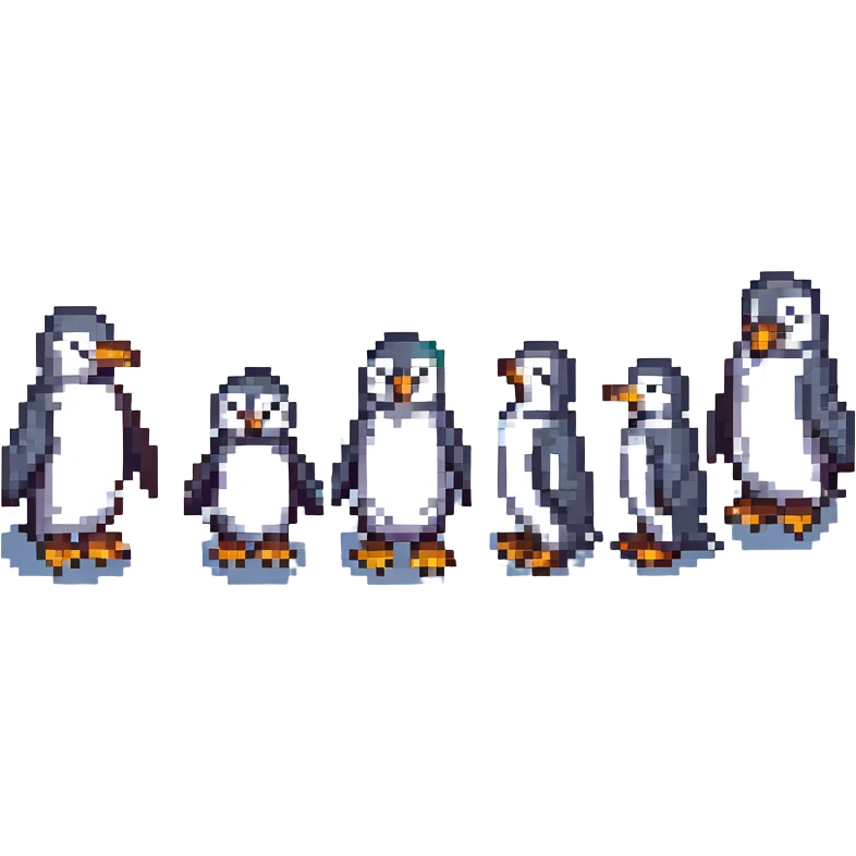 5 penguins emoji