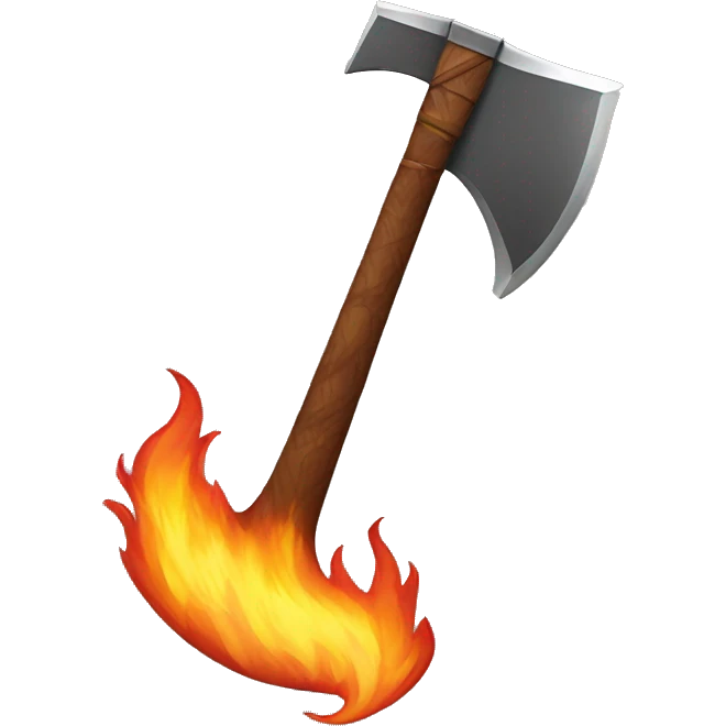  flaming Great axe emoji