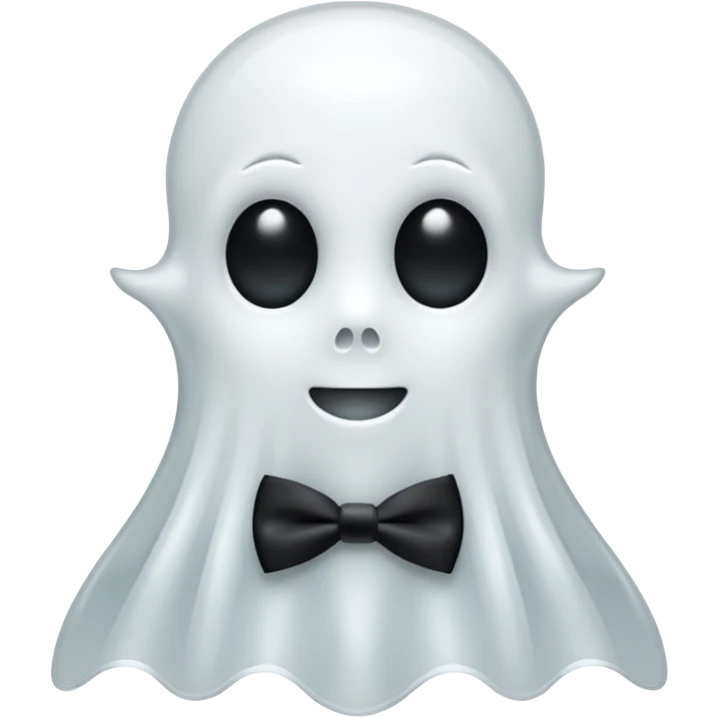 A ghost with a bowtie emoji