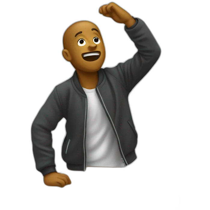 A personne doing a dab emoji