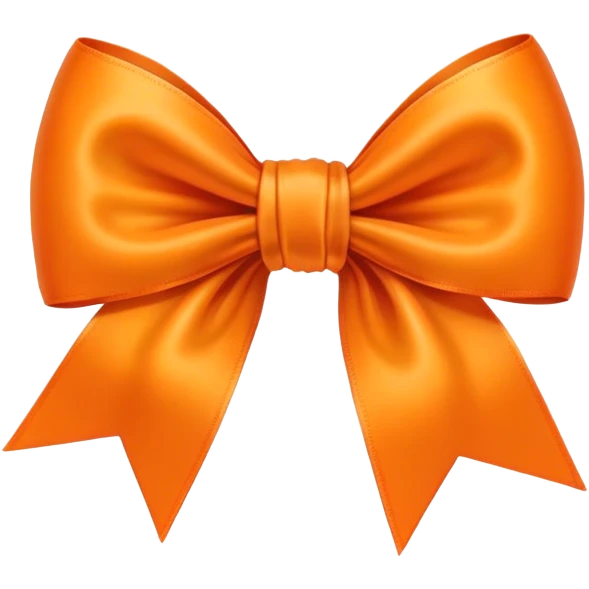 orange bow  emoji