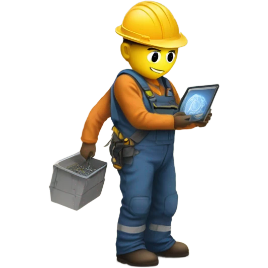 ai workers mining for bitcoin emoji