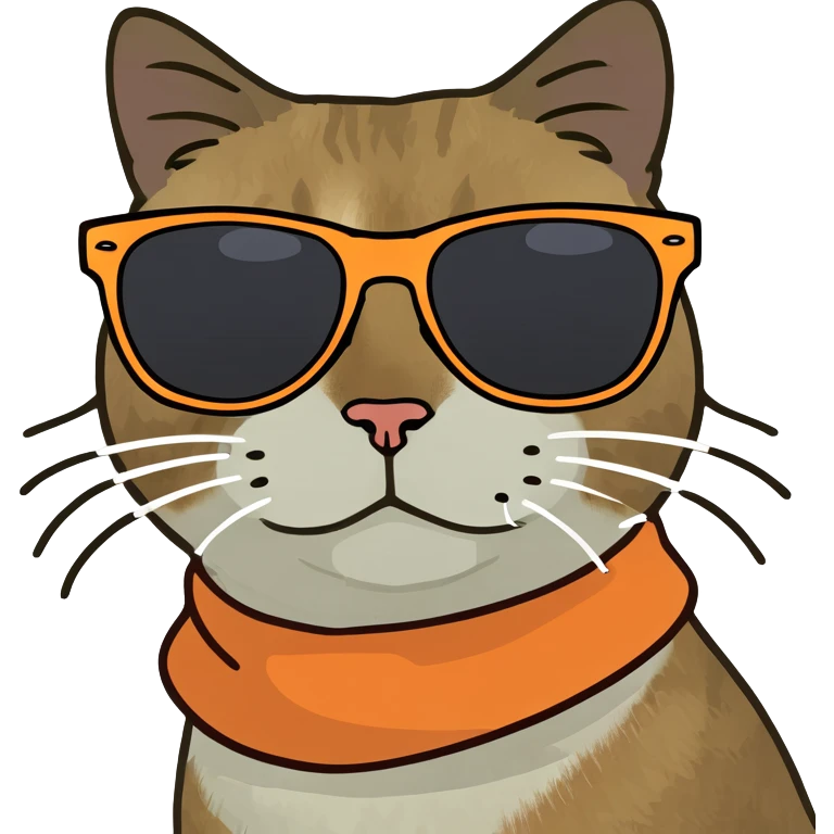 Cat with sunglasses emoji