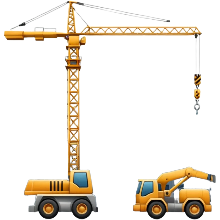 Construction site with crane and building emoji