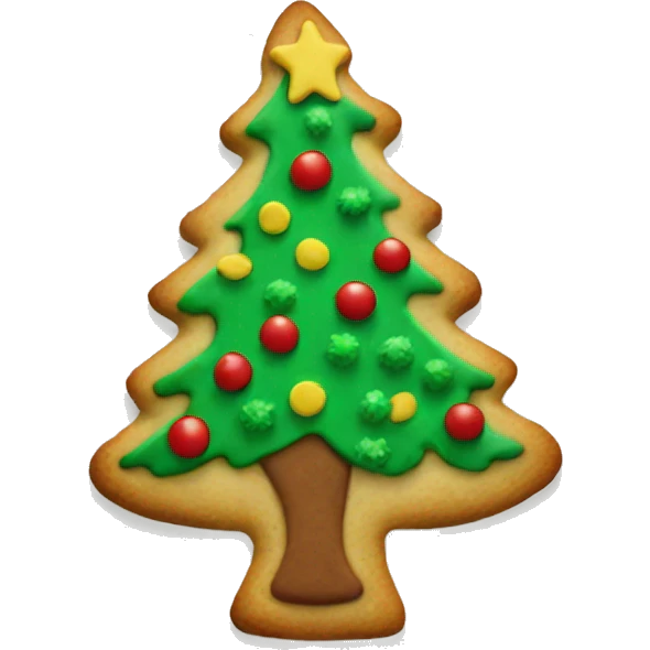 Christmas tree cookie emoji