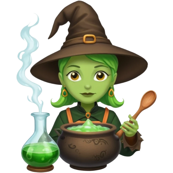 green witch cooking potion emoji