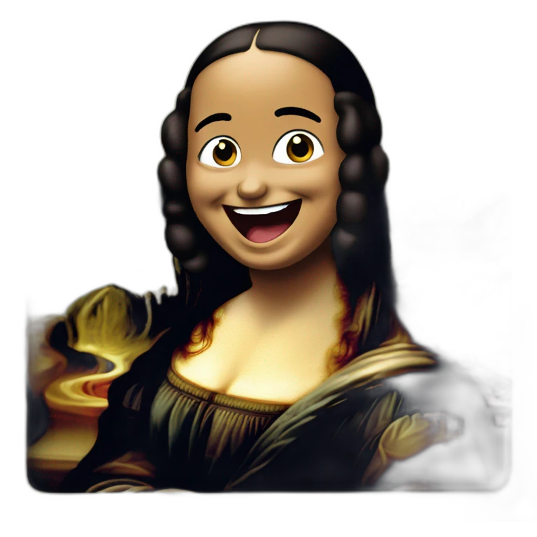mona Lisa laughing emoji