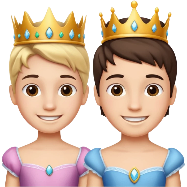 The boy is getting a princess makeover in before and after look  emoji