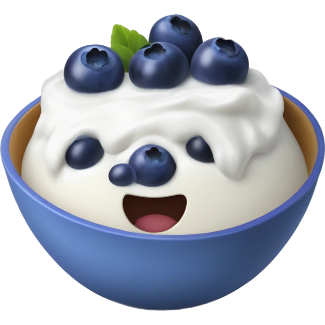 Yogurt bowl blueberry’s emoji