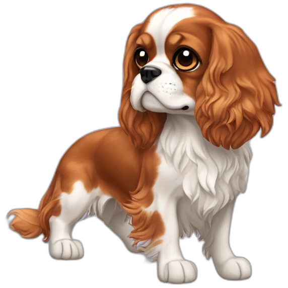 dog Cavalier King Charles Spaniel full body emoji