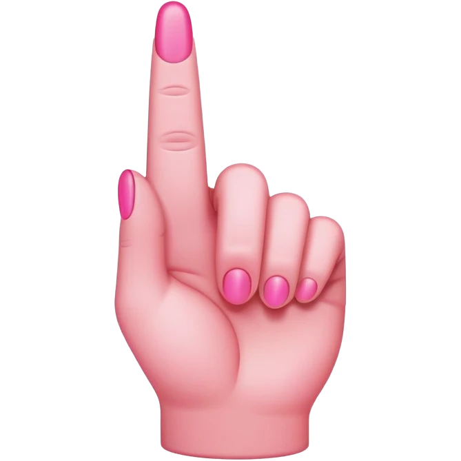 pink middle finger emoji