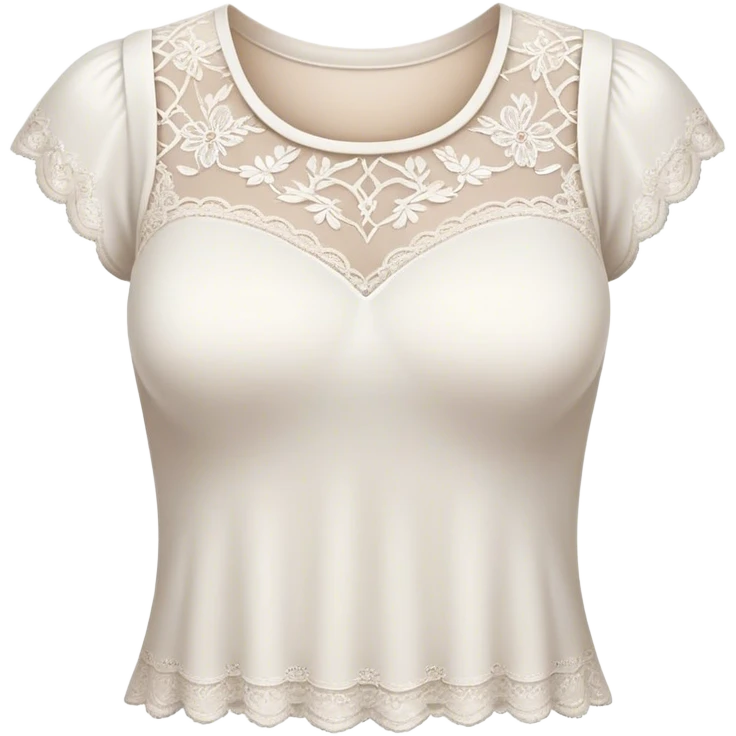 white top with lace emoji