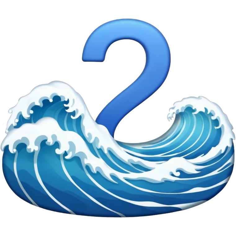 A wave shaped like the number 2 emoji