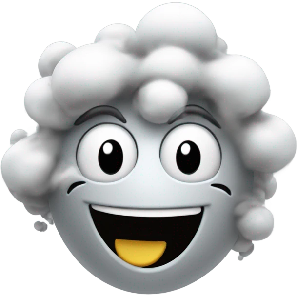 smile with smoke coming out emoji