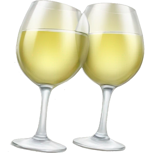 white wine glasses clinking  emoji