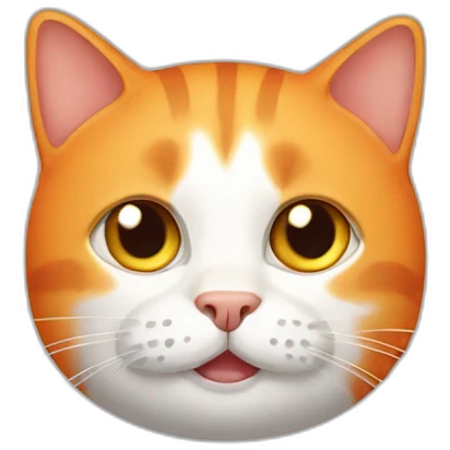 orange round cat emoji