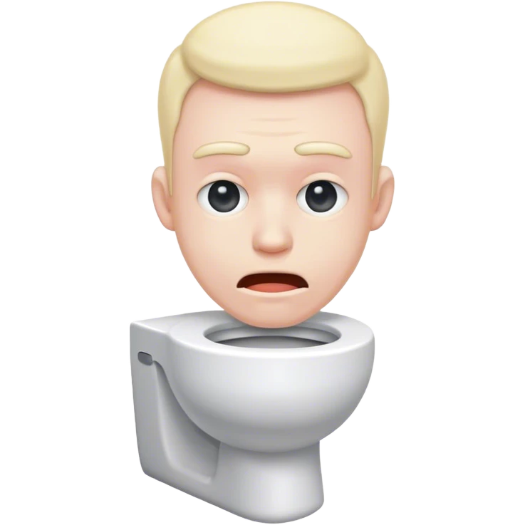 Skibidi man head coming out a toilet emoji