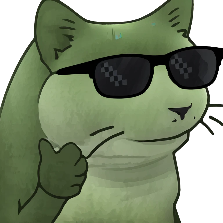 Cat with sunglasses emoji