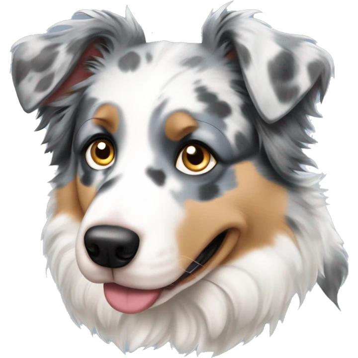 blue merle australian shepherd no brown emoji