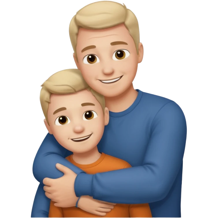 dad and boy hug emoji