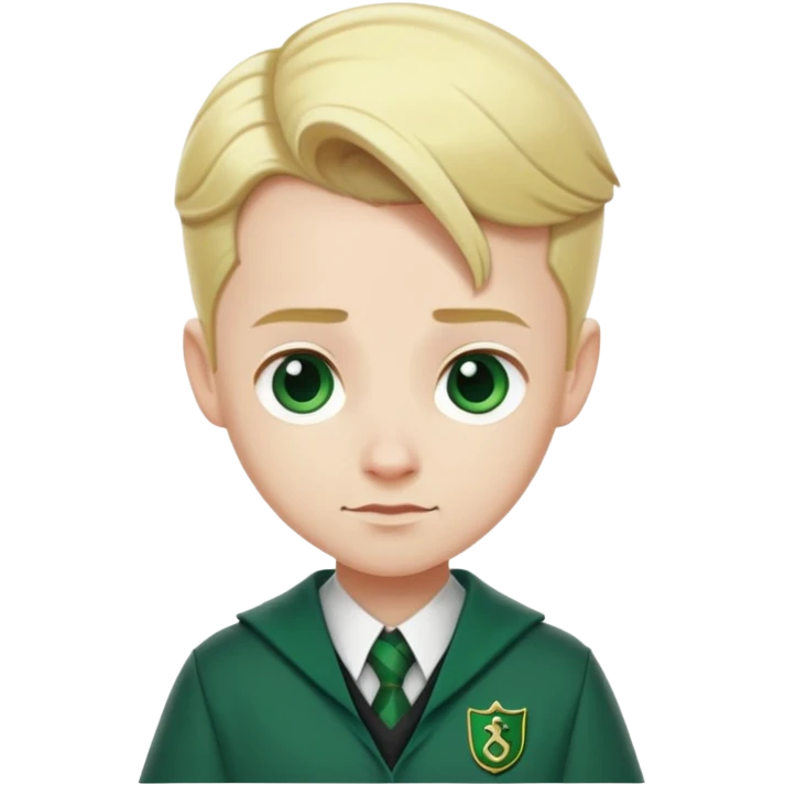 pregnant man in Slytherin uniform, short slicked-back blonde hair, pale skin emoji