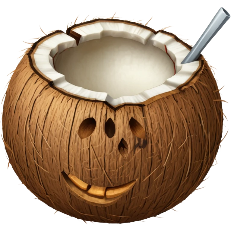 Noix de coco légèrement plus petite emoji