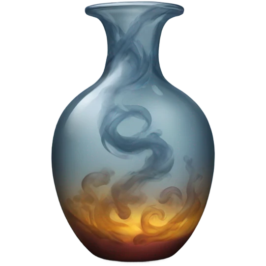 Glass vase with smoke  emoji