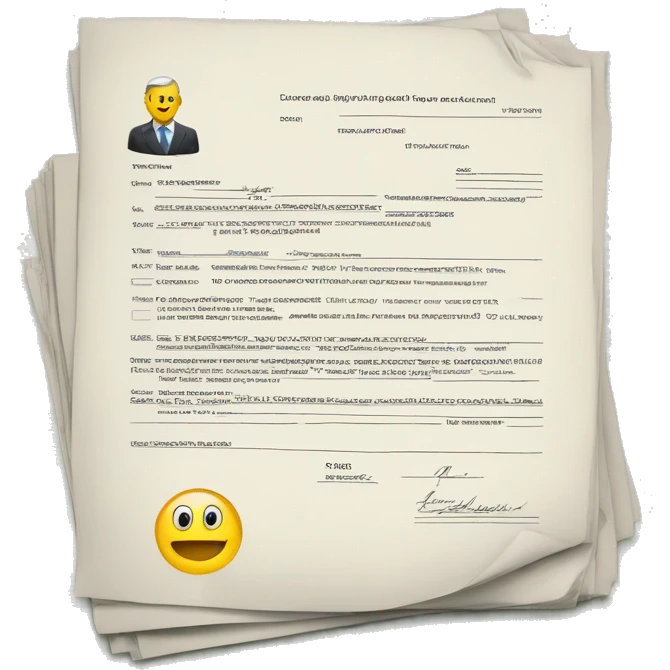 Loan application documents emoji