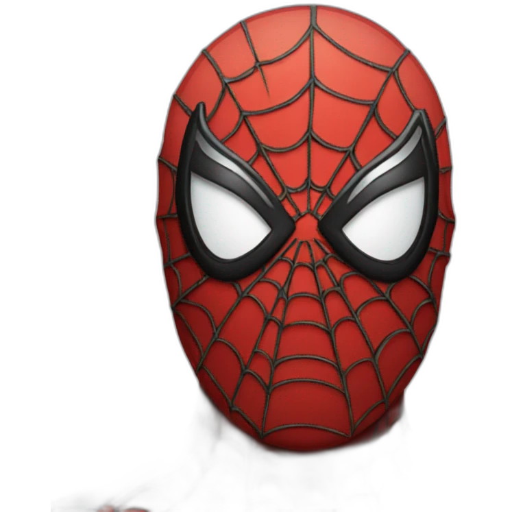 Spiderman with a broken mask emoji