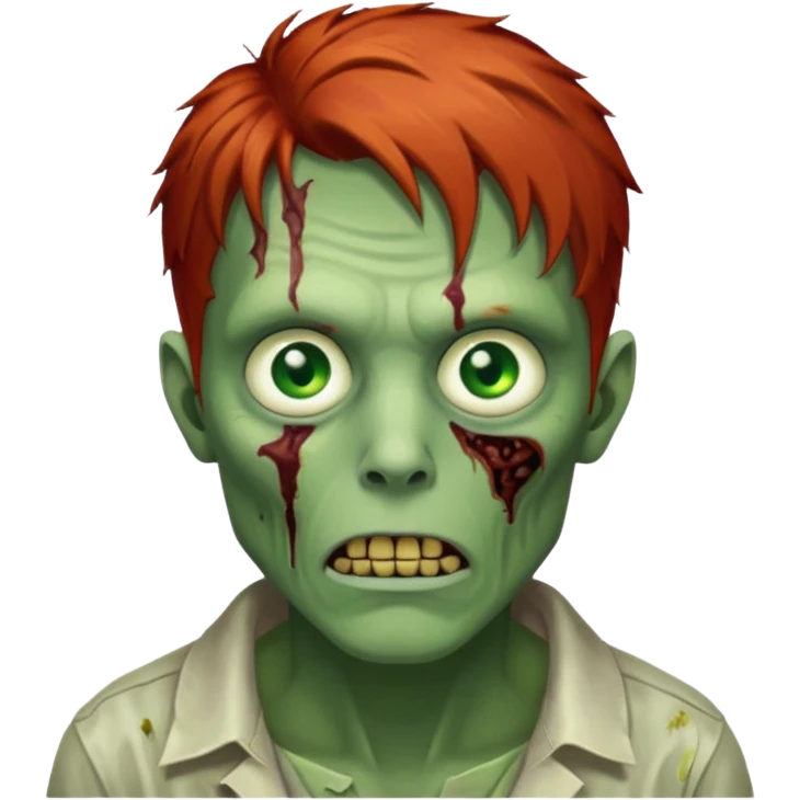 red-haired male zombie emoji