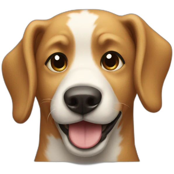 dog holding a yes sign emoji