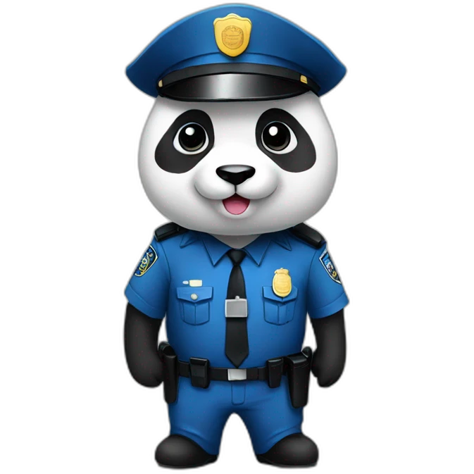 panda that is a police officer  emoji