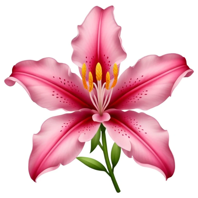 Red pink Lys flower emoji