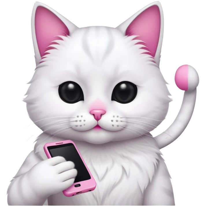 cat holding a phone emoji