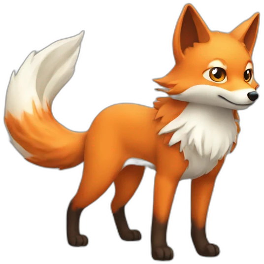 A nine tailed fox emoji